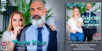 MatureNL 2023 07 09 Tamsin Riley Young and horny Tamsin Riley is fucking and sucking her way older dad’s accountant on the couch